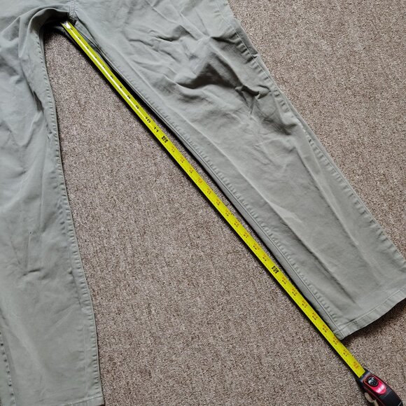FLINT AND TINDER Pants Men Slim Fit 36x32 Green Cotton Blend Stretch Casual - Picture 8 of 9